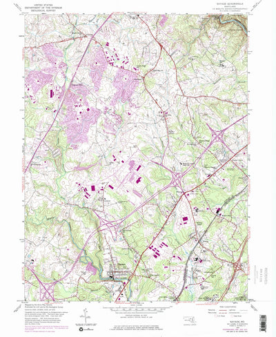 United States Geological Survey Savage, MD (1957, 24000-Scale) digital map