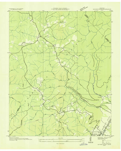 United States Geological Survey Savage Point, TN (1936, 24000-Scale) digital map