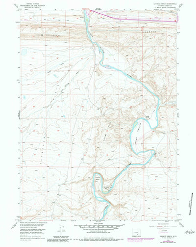 United States Geological Survey Savage Ranch, WY (1955, 24000-Scale) digital map