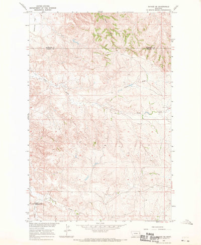 United States Geological Survey Savage SE, MT (1966, 24000-Scale) digital map