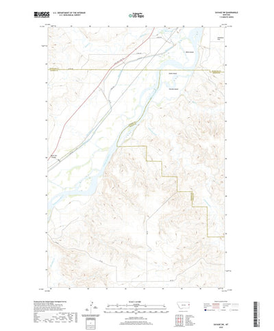United States Geological Survey Savage SW, MT (2020, 24000-Scale) digital map