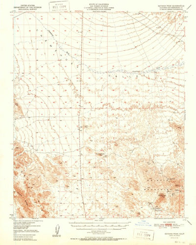 United States Geological Survey Savahia Peak, CA (1951, 62500-Scale) digital map