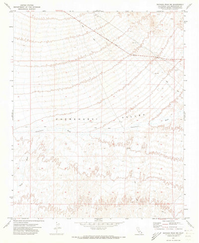 United States Geological Survey Savahia Peak NE, CA (1971, 24000-Scale) digital map