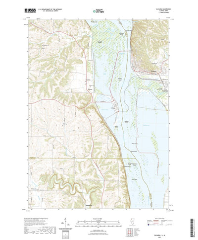 United States Geological Survey Savanna, IL (2021, 24000-Scale) digital map