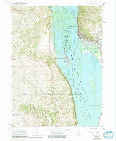United States Geological Survey Savanna, IL-IA (1967, 24000-Scale) digital map