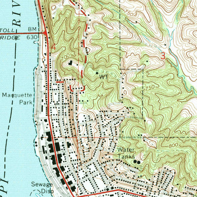 United States Geological Survey Savanna, IL-IA (1967, 24000-Scale) digital map