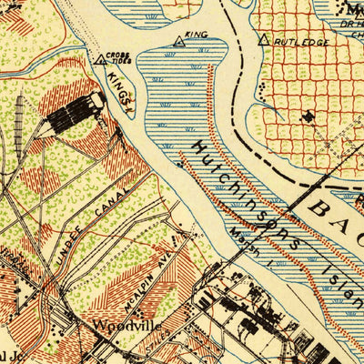 United States Geological Survey Savannah, GA-SC (1942, 62500-Scale) digital map