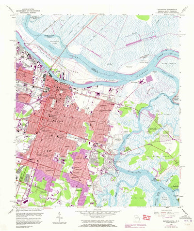 United States Geological Survey Savannah, GA-SC (1955, 24000-Scale) digital map
