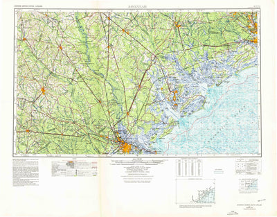 United States Geological Survey Savannah, GA-SC (1957, 250000-Scale) digital map