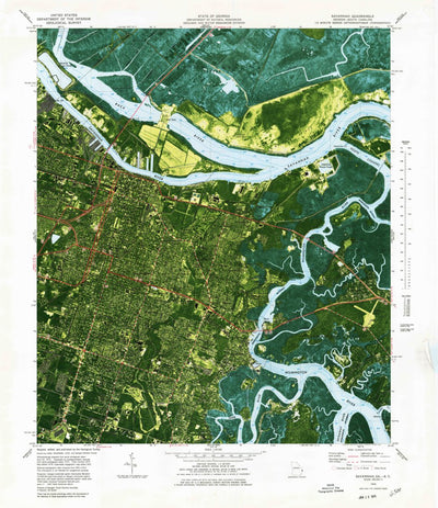 United States Geological Survey Savannah, GA-SC (1978, 24000-Scale) digital map