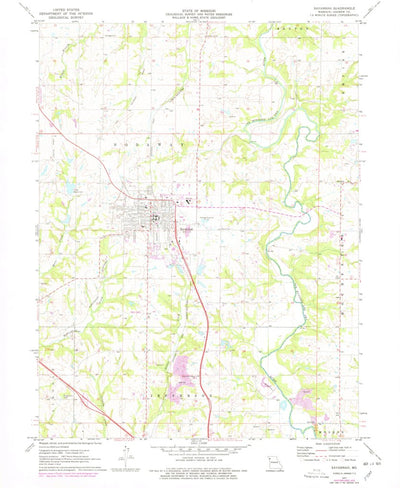 United States Geological Survey Savannah, MO (1971, 24000-Scale) digital map