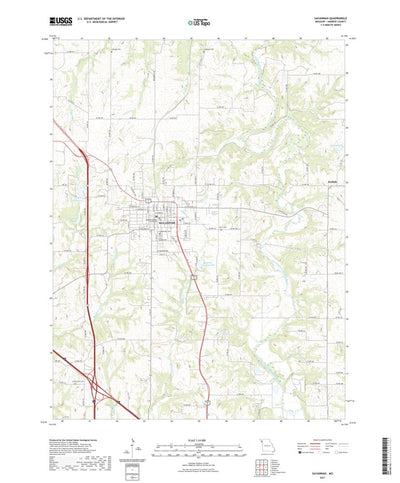 United States Geological Survey Savannah, MO (2021, 24000-Scale) digital map