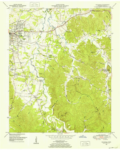 United States Geological Survey Savannah, TN (1949, 24000-Scale) digital map
