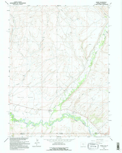 United States Geological Survey Savery, WY-CO (1961, 24000-Scale) digital map