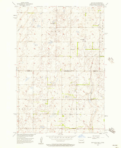 United States Geological Survey Savo NE, SD-ND (1956, 24000-Scale) digital map