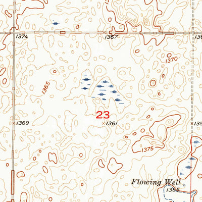 United States Geological Survey Savo NE, SD-ND (1956, 24000-Scale) digital map