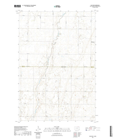United States Geological Survey Savo NW, SD (2021, 24000-Scale) digital map