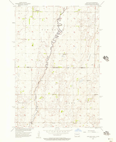 United States Geological Survey Savo NW, SD-ND (1956, 24000-Scale) digital map