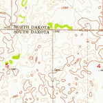 United States Geological Survey Savo NW, SD-ND (1956, 24000-Scale) digital map
