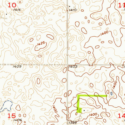 United States Geological Survey Savo NW, SD-ND (1956, 24000-Scale) digital map