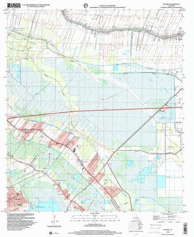 United States Geological Survey Savoie, LA (1998, 24000-Scale) digital map