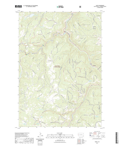 United States Geological Survey Savoy, SD (2021, 24000-Scale) digital map