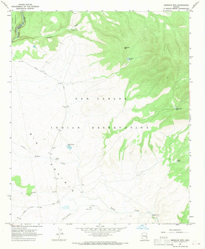 United States Geological Survey Sawbuck Mountain, AZ (1967, 24000-Scale) digital map
