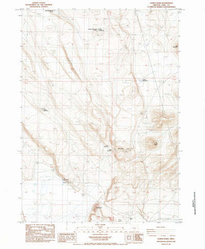 United States Geological Survey Sawed Horn, OR (1984, 24000-Scale) digital map