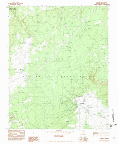 United States Geological Survey Sawmill, AZ (1982, 24000-Scale) digital map