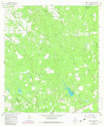 United States Geological Survey Sawmill Branch, TX (1965, 24000-Scale) digital map