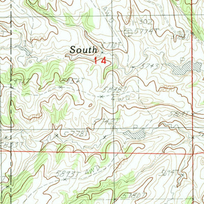 United States Geological Survey Sawmill Canyon, WY (1984, 24000-Scale) digital map