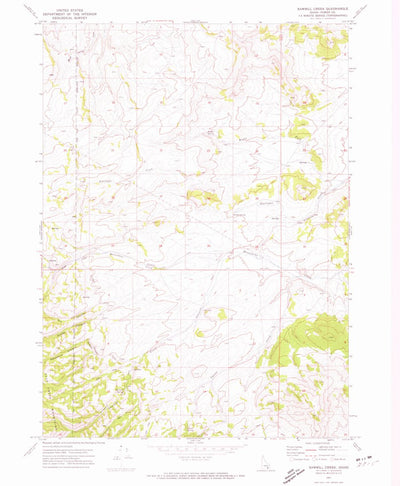 United States Geological Survey Sawmill Creek, ID (1971, 24000-Scale) digital map