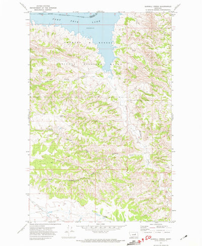 United States Geological Survey Sawmill Creek, MT (1971, 24000-Scale) digital map