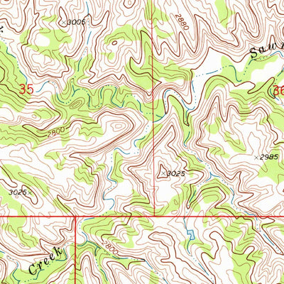 United States Geological Survey Sawmill Creek, MT (1971, 24000-Scale) digital map
