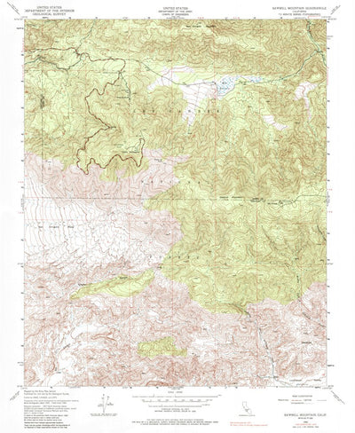 United States Geological Survey Sawmill Mountain, CA (1943, 24000-Scale) digital map
