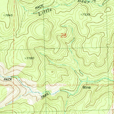 United States Geological Survey Sawmill Peak, NM (1981, 24000-Scale) digital map