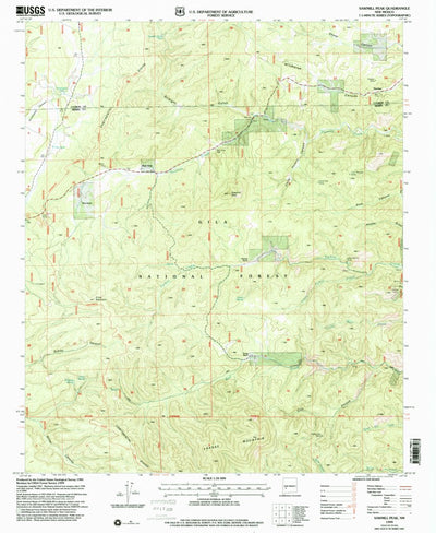 United States Geological Survey Sawmill Peak, NM (1999, 24000-Scale) digital map