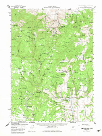 United States Geological Survey Sawtooth Creek, OR (1959, 62500-Scale) digital map