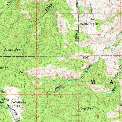 United States Geological Survey Sawtooth Creek, OR (1959, 62500-Scale) digital map