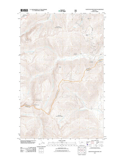 United States Geological Survey Sawtooth Mountain, MT (2011, 24000-Scale) digital map