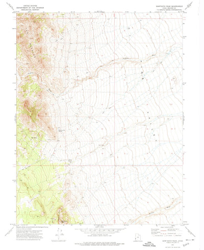 United States Geological Survey Sawtooth Peak, UT (1971, 24000-Scale) digital map