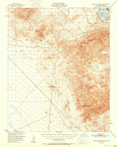 United States Geological Survey Sawtooth Range, CA-AZ (1951, 62500-Scale) digital map