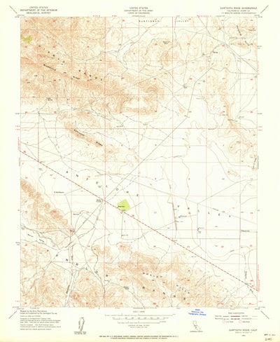 United States Geological Survey Sawtooth Ridge, CA (1953, 24000-Scale) digital map