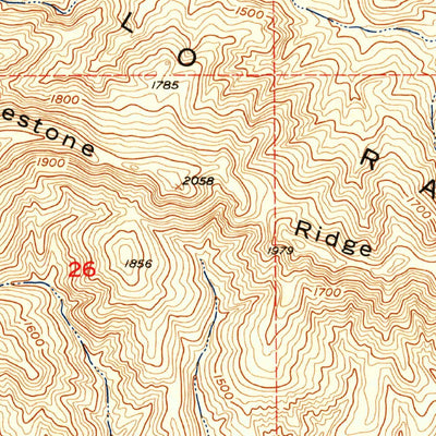 United States Geological Survey Sawtooth Ridge, CA (1953, 24000-Scale) digital map