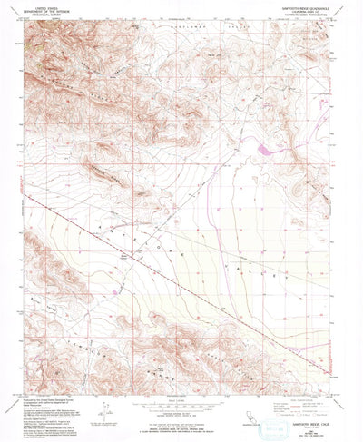 United States Geological Survey Sawtooth Ridge, CA (1961, 24000-Scale) digital map