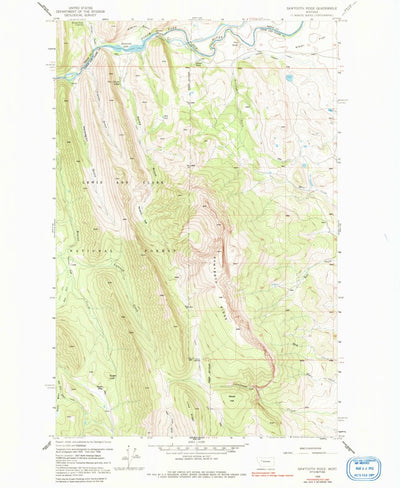 United States Geological Survey Sawtooth Ridge, MT (1958, 24000-Scale) digital map
