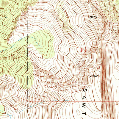 United States Geological Survey Sawtooth Ridge, MT (1958, 24000-Scale) digital map