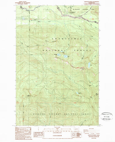 United States Geological Survey Sawtooth Ridge, WA (1989, 24000-Scale) digital map