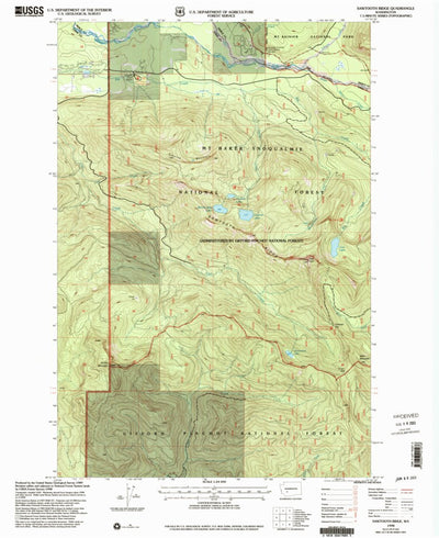 United States Geological Survey Sawtooth Ridge, WA (1998, 24000-Scale) digital map