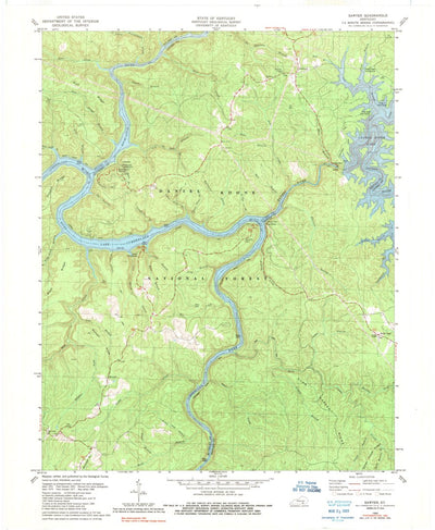 United States Geological Survey Sawyer, KY (1980, 24000-Scale) digital map